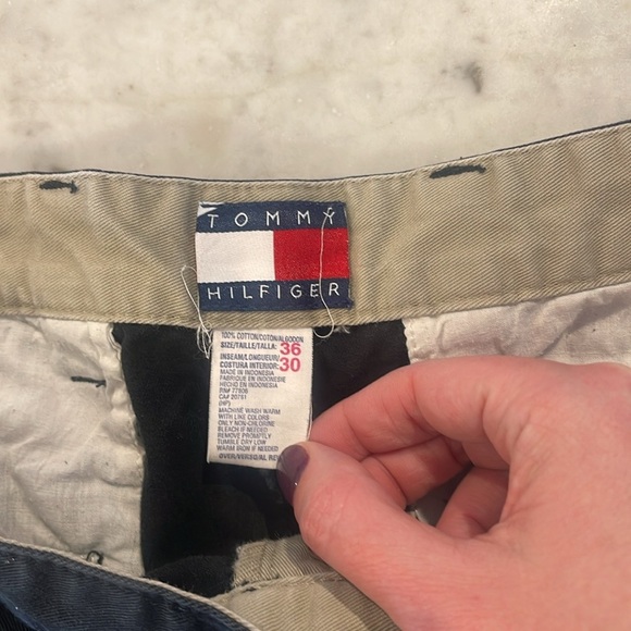 Black pleat front Tommy Hilfiger pants 36/30 - Picture 2 of 5